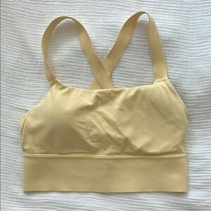 Athleta Longline Bra, Yellow, Size Small